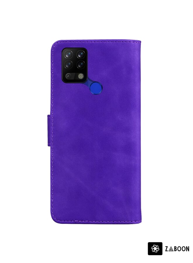 Zaboon غطاء حماية لتكنو بوفا LD7 شعور الجلد لون نقي جلد قابل للطي - Image 3