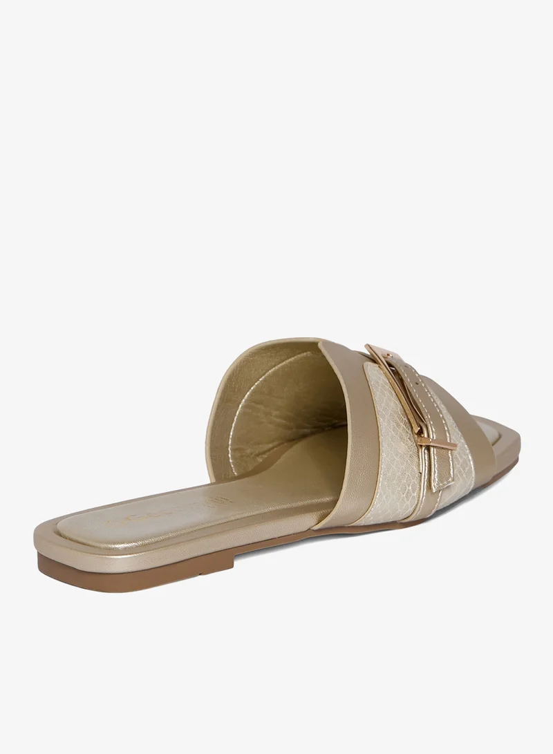 Geoomnii GOLD Geoomnii Flat Sandals for Women – Comfortable Slip-On Casual Summer Sandals for Daily Wear, Walking & Travel for Women | Best Price UAE