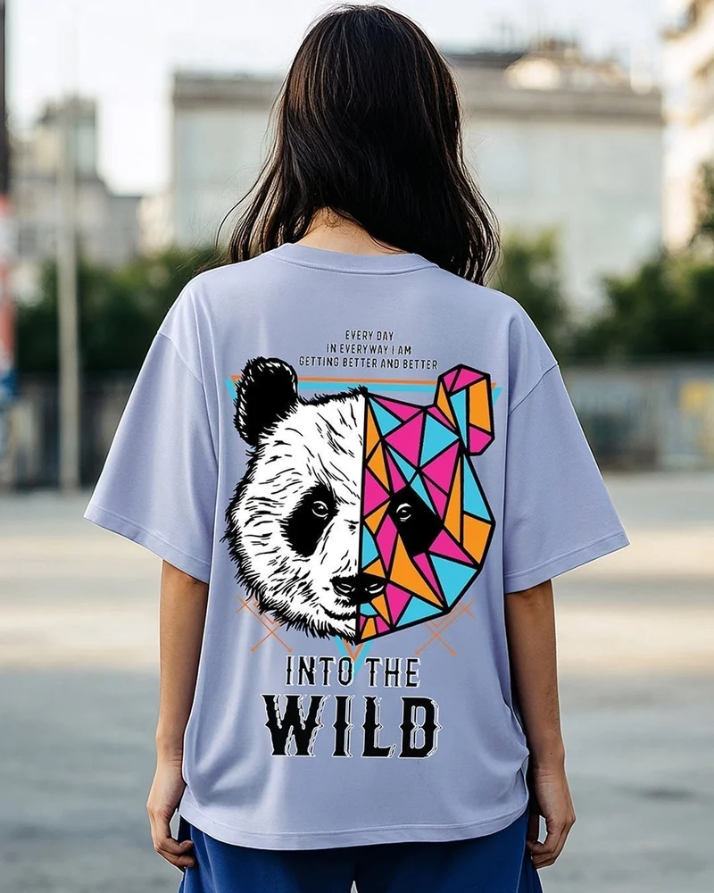 bewakoof Women's Baby Lavender Better & Better Graphic Printed Oversized T-shirt