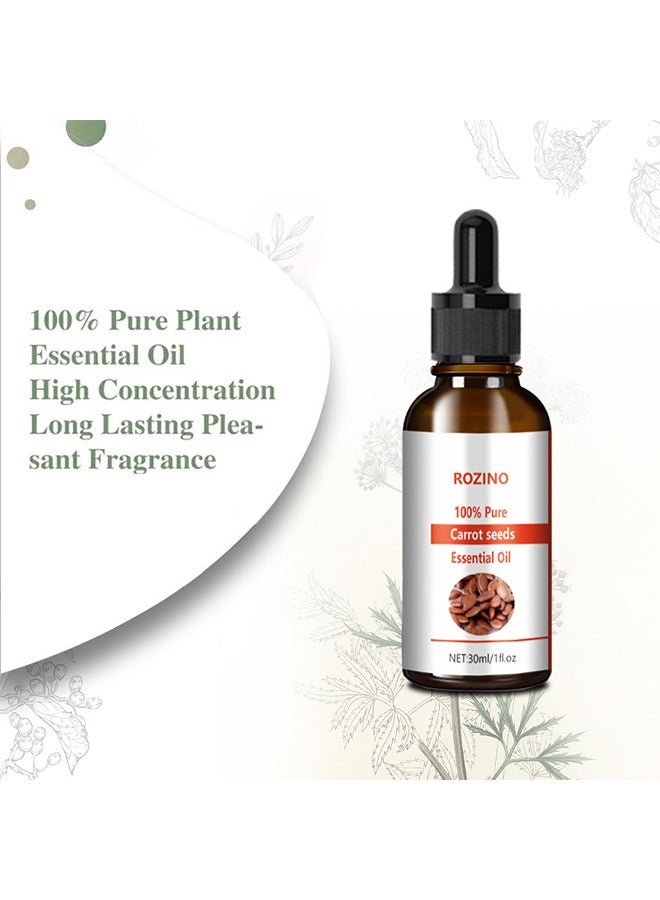 Rozino Carrot Seeds Essential Oil, 100% Natural Cold-Pressed Organic Carrot Oil for Face, Anti-Aging, Firming Skin, Moisturizer for Hair, Skin, and Nails, 30ml  - Image 3
