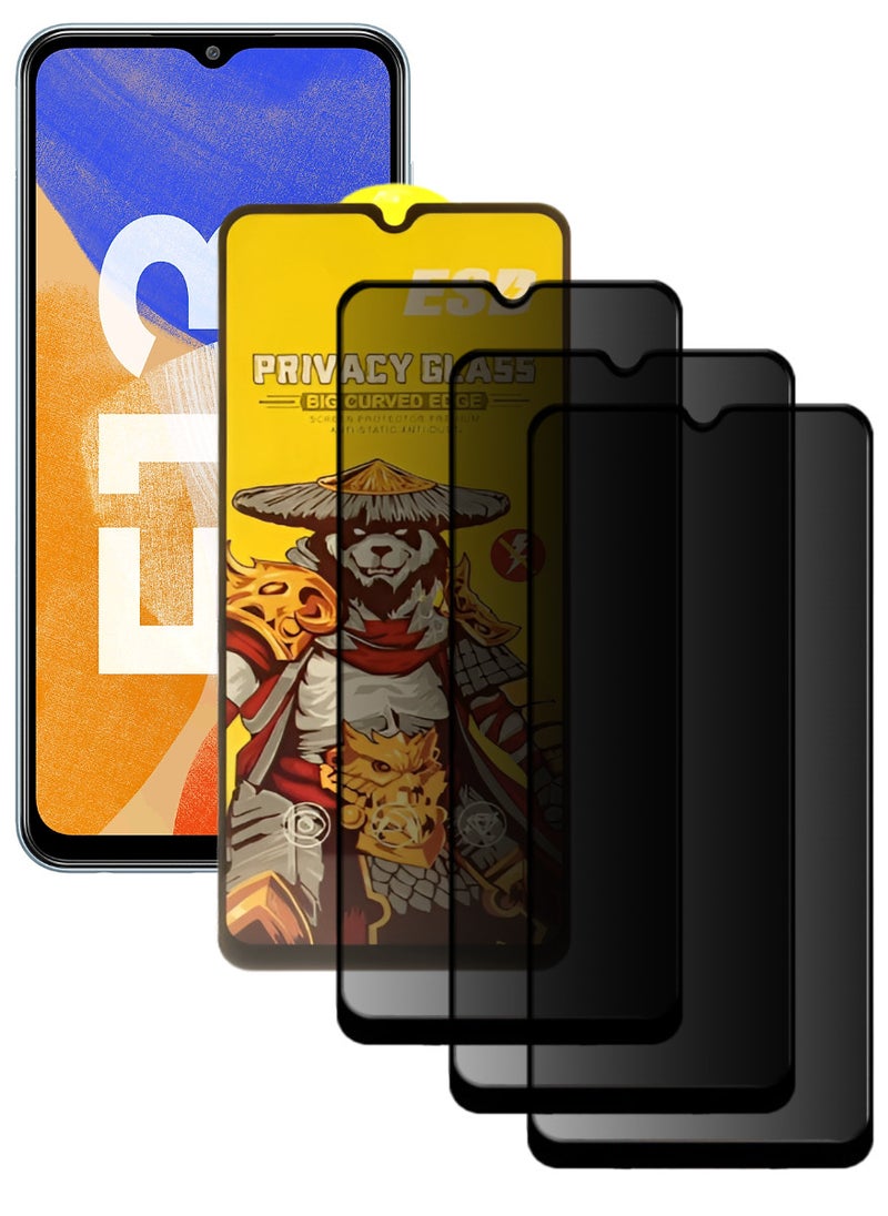 ESD 3 Pieces Tempered Dustproof Privacy Glass Screen Protector Compatible For Samsung Galaxy F13 - Image 1