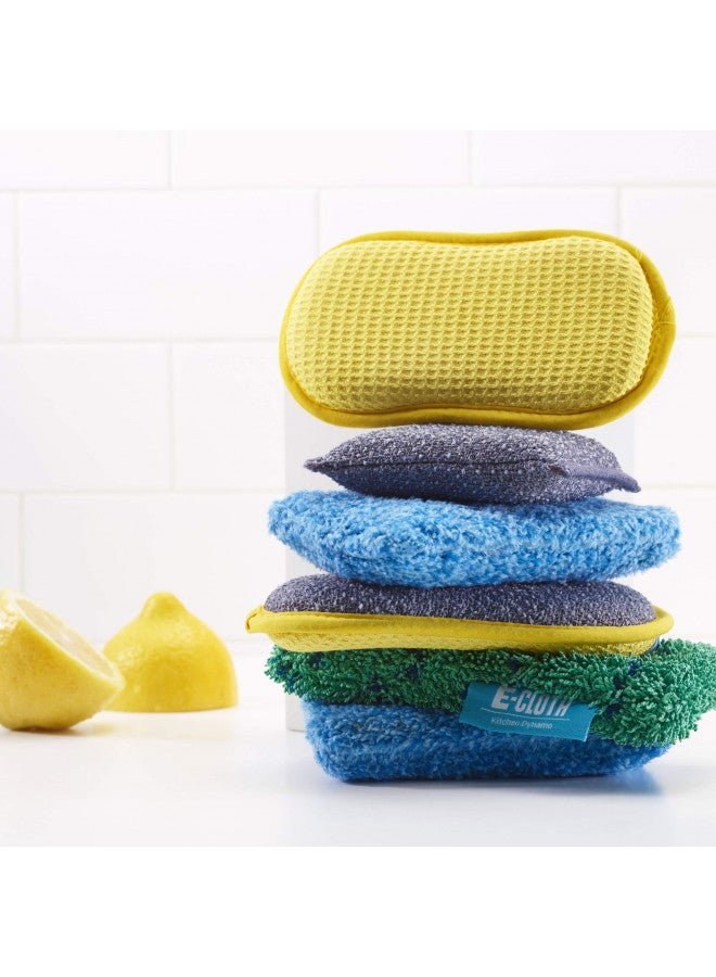 E-Cloth Washing Up Pad, Premium Microfiber Non-Scratch Kitchen Dish Scrubber Sponge, Ideal for Dish, Sink and Countertop Cleaning, 100 Wash Guarantee, Yellow, 4 Pack - Image 5