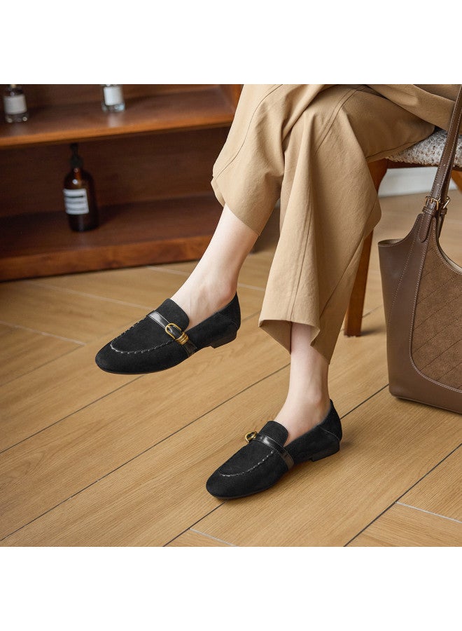 YEARCON Spring New Slip-on Loafers Retro Buckle Birken Commuting Women's Shoes - Image 3