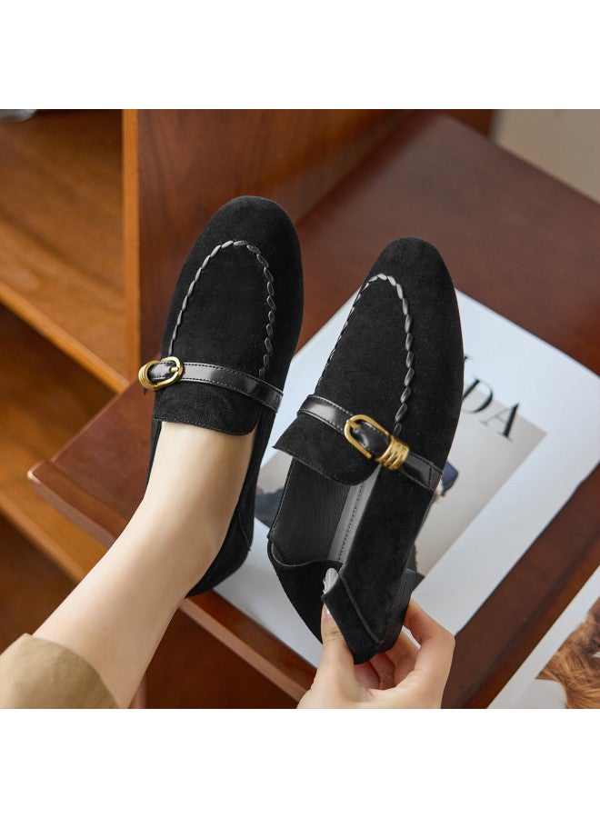 YEARCON Spring New Slip-on Loafers Retro Buckle Birken Commuting Women's Shoes - Image 2