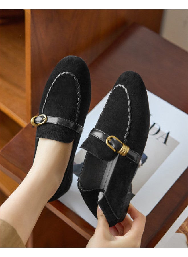 YEARCON Spring New Slip-on Loafers Retro Buckle Birken Commuting Women's Shoes - Image 1