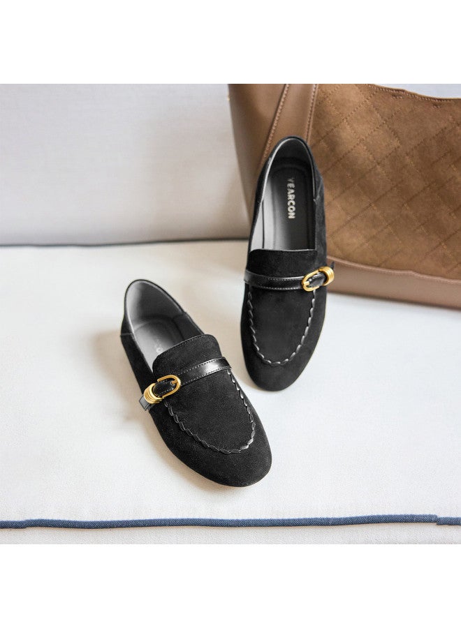 YEARCON Spring New Slip-on Loafers Retro Buckle Birken Commuting Women's Shoes - Image 5