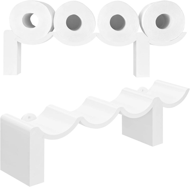 Poop Sign Toilet Paper Holder, Wall-Mount Bathroom Decor, Space-Saving Storage Rack, Adhesive Mount, Modern Wall Organizer - Image 1