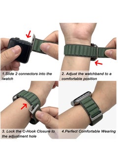 BORTONY Apple Watch Band Alpine Loop Band 38mm 40mm 41mm Pack of 2 for Men Women Nylon Woven Sport Strap Compatible with iWatch Series 8 Ultra 7 SE 6 5 4 3 2 1  - Image 4