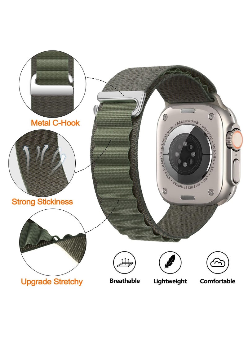 BORTONY Apple Watch Band Alpine Loop Band 38mm 40mm 41mm Pack of 2 for Men Women Nylon Woven Sport Strap Compatible with iWatch Series 8 Ultra 7 SE 6 5 4 3 2 1  - Image 3