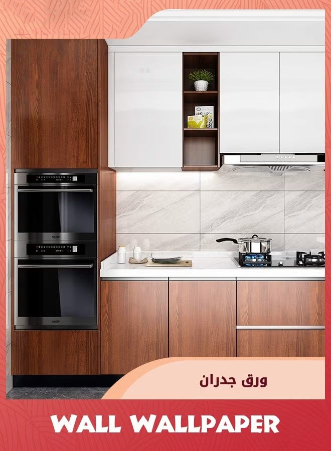 عربست ورق حائط من الفينيل خاص بخزانات المطبخ وتجديد الأثاث القديم ومقاومة الماء للزيت المثالي لمالكي المنازل والمستأجرين والحماس DIY - Image 4