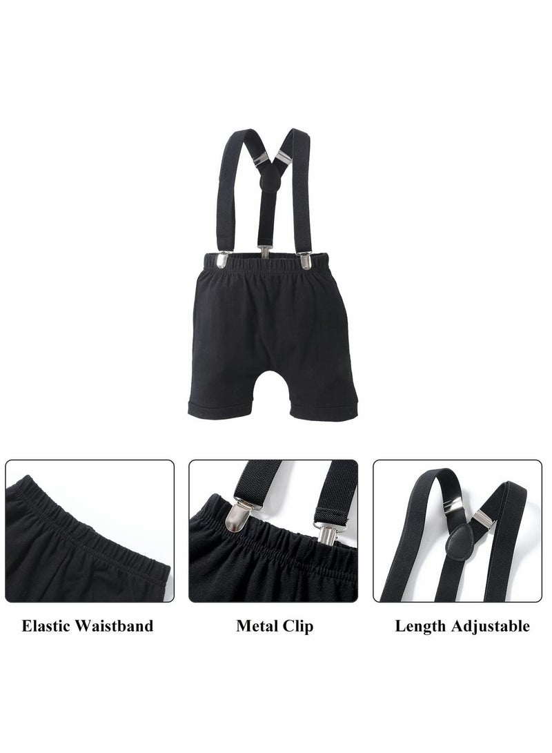 Baby Boys First Birthday Outfit, Size 80 Boy Formal Suit Gentleman Romper Bow-tie Pants Outfits Set  - Image 5