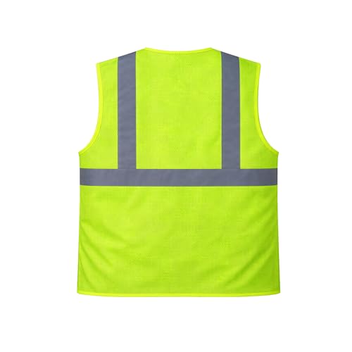 uniformer Safety Jacket for Men and Women | Reflective High Visibility | Ideal Unisex Safety Jacket for Construction & Road Safety | Used in Airport, Construction, Traffic (Yellow_Pack of 5) - Image 2