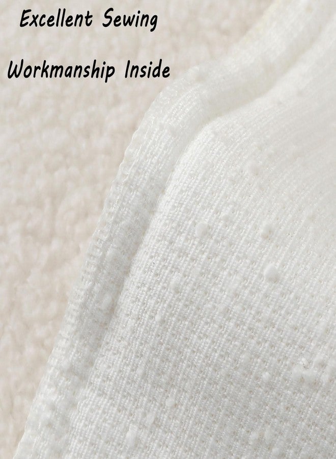 FUTEI Pack of 2 White Decorative Throw Pillow Covers 18x18 Inch Soft Cozy Solid Boucle Textured Cushion Case,Modern Home Decor for Couch Bed Living Room - Image 4