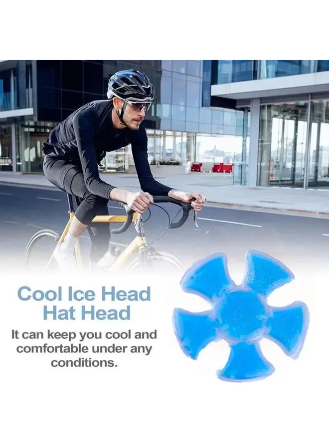 White PVC Cooling Gel Pad Reusable For Sports Fitness Travel Helmets Hands Legs - Image 1