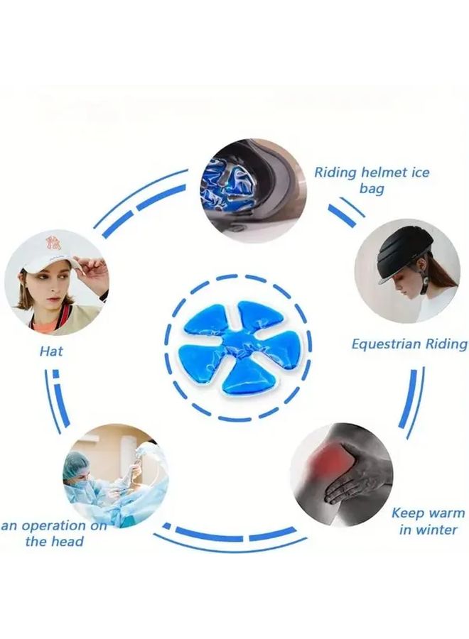 White PVC Cooling Gel Pad Reusable For Sports Fitness Travel Helmets Hands Legs - Image 5