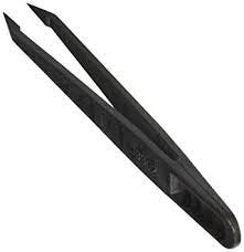 SCHOFIC ESD Safe Anti-Static Plastic Tweezers -Black (1, CURVED) - Image 3