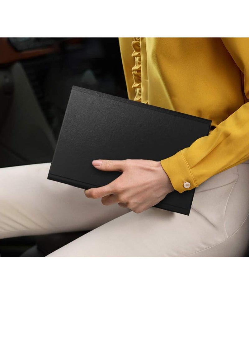 Keyboard Case Compatible with Galaxy Tab S6 Lite 2020, PU Tablet Cover Shell Case with Removable Wireless Keyboard Fit Samsung Galaxy Tab S6 Lite 10.4 2020 SM-P610/P615, Black