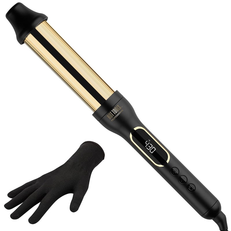 Hot Tools Pro Artist 24K Gold 2 in 1 Curling Wand 11   Multiple Styles with One Tool