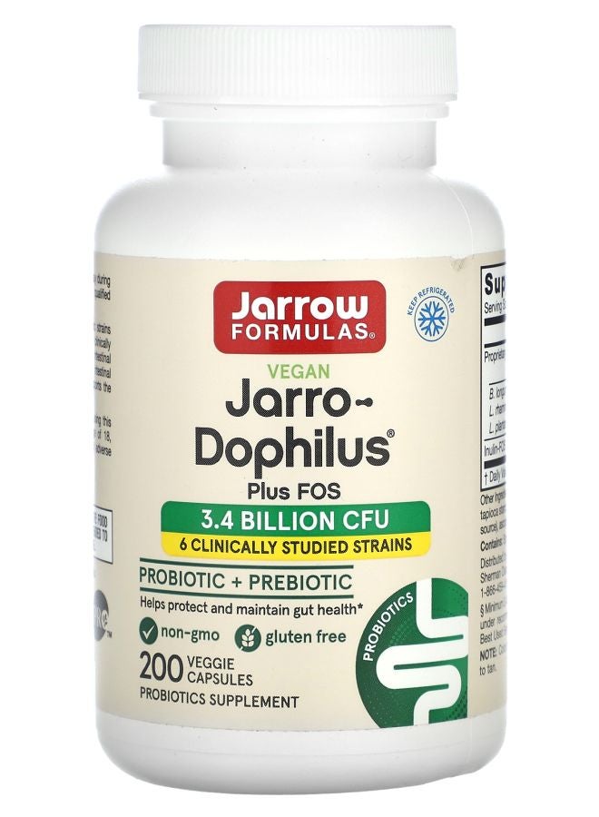 jarrow formulas Vegan Jarro-Dophilus Plus FOS 200 Veggie Capsules