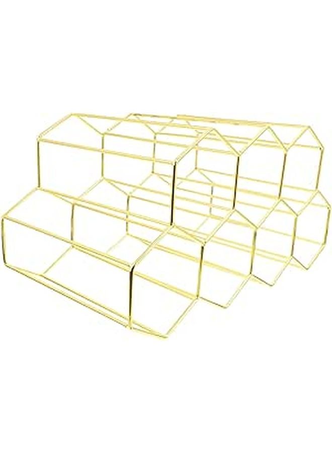 Metal Honeycomb Wine Rack 7 Hole Compact Display Stand Kitchen Dining Storage - Image 1