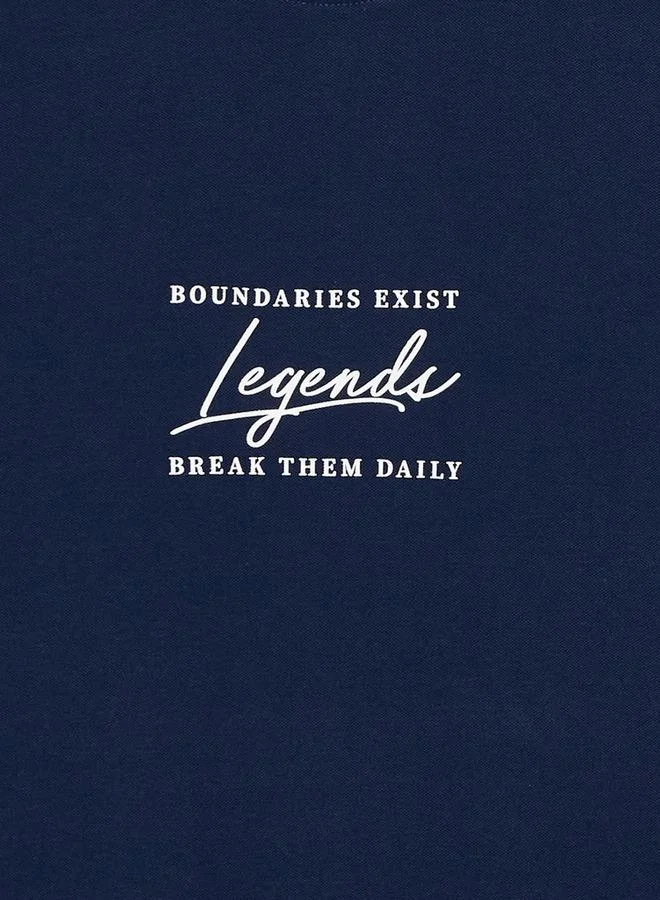 Maxim Men Regular Fit Crew Neck Short Sleeves Slogan Print T-shirt