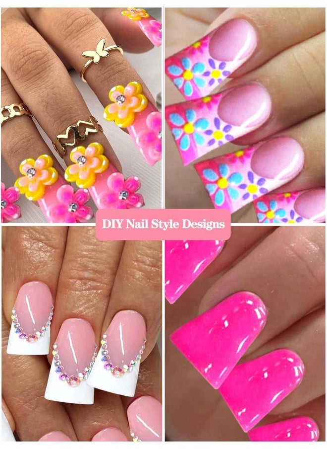 Namgznso - 500Pcs Duck Nail Tips, Clear Short Duck Nail Tips For Acrylic Nails Professional, Extra Short Duck Feet Flared Nail Tips Half Cover Fan Wide French False Nail Tips For Extension Nail Salon 10 Sizes - Image 1