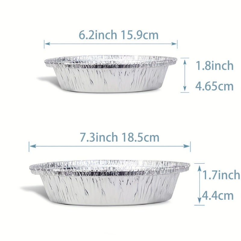 8 Inch Round Foil Pans With Dome Lids 10 Pack For Baking Takeout - Image 2