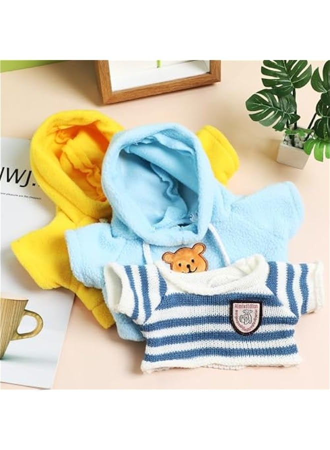 Stuffed Bear Clothes Toy Clothes for Dolls - Plush Toy Bear Sweater Outfits - Plush Bear Dolls Hoodie 3PCS - 2 Bear Hoodies and 1 Bear Sweater for Crafts - Image 1