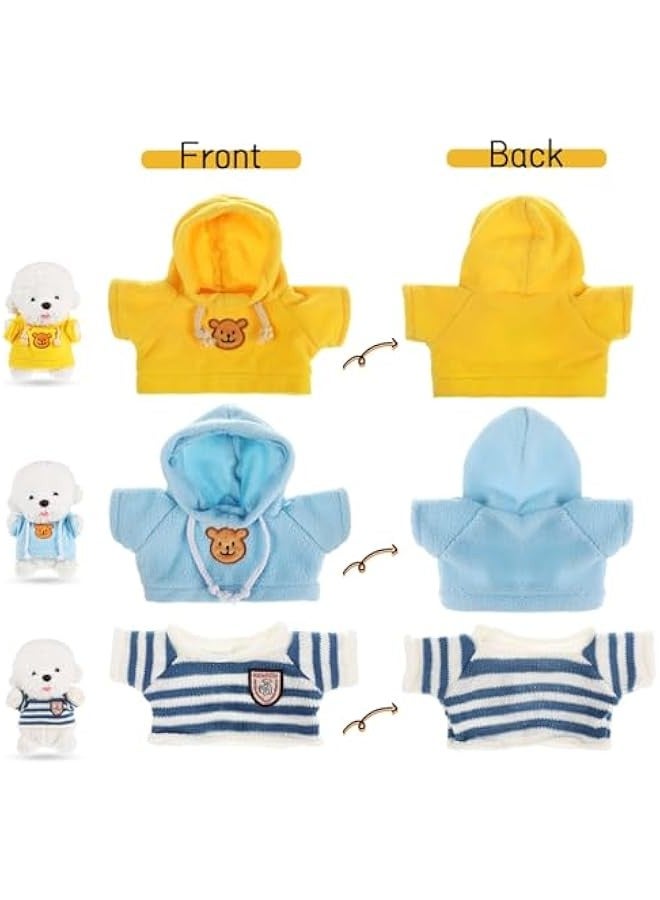 Stuffed Bear Clothes Toy Clothes for Dolls - Plush Toy Bear Sweater Outfits - Plush Bear Dolls Hoodie 3PCS - 2 Bear Hoodies and 1 Bear Sweater for Crafts - Image 3