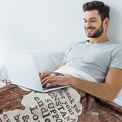 lpmisake Gifts for Dad from Daughter to My Dad Blanket Best Gift for Fathers Day Birthday Christmas Valentines Day Bday Present Idea for Father Husband Men Him Healing Thoughts Throw Blanket 60''x50'' - Image 4