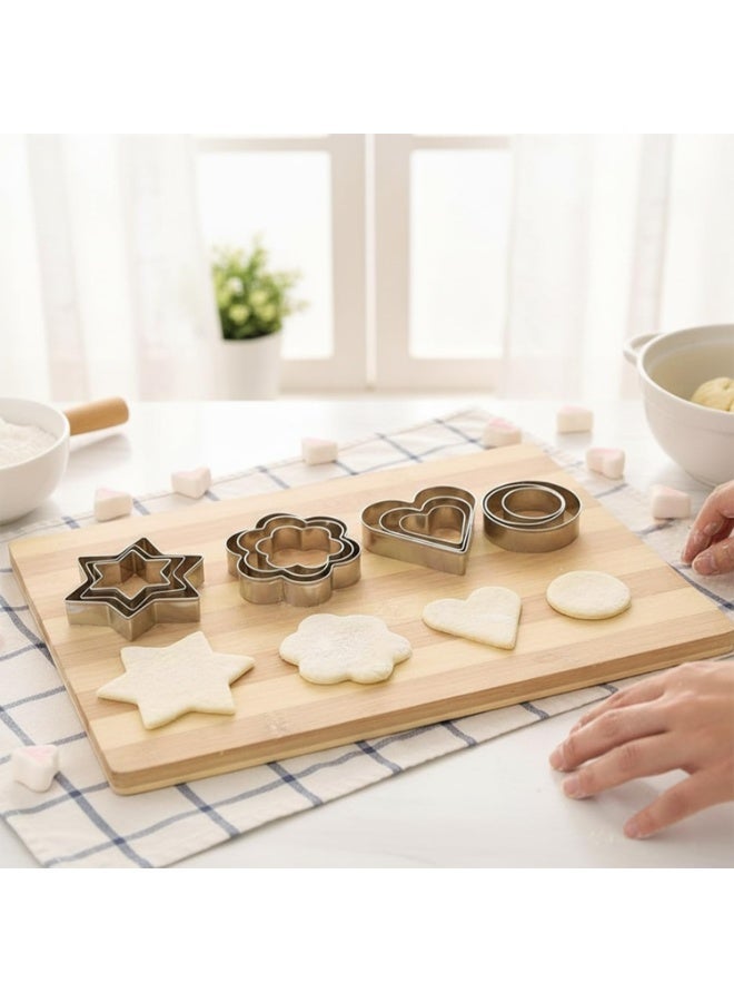 مجموعة من 12 قطعة من قطاعات البسكويت المصنوعة من الفولاذ المقاوم للصدأ بأشكال مختلفة - Image 4