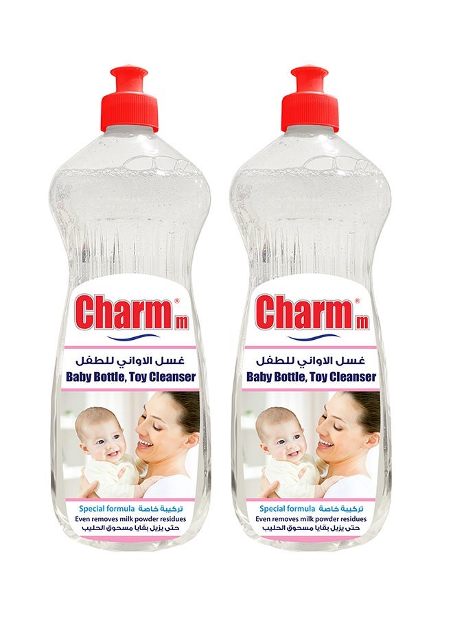 Charm Baby Bottle Cleanser Ideal For Cleaning Baby Bottles 100% Recycled Eco-Friendly Dermatologically Tested 2x1L - Image 1