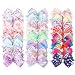 CellElection 24PCS 45Inch Bows for Girls Boutique Grosgrain Ribbon Rainbow Hair Bow Alligator Hair Clips Pigtail Bows Unicorn Hair Clips for Baby Girls Toddler Kids Children Teens - Image 2