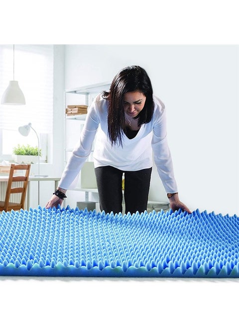 Foam Mattress Topper, Egg Crate Foam Pad, Mattress Pad and Bed Topper for Support, Air Circulation, Pressure Relief and Weight Distribution, Hospital Size Mattress, 33 x 72 x 3