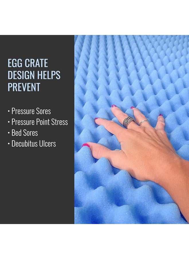 DMI - Foam Mattress Topper, Egg Crate Foam Pad, Mattress Pad and Bed Topper for Support, Air Circulation, Pressure Relief and Weight Distribution, Hospital Size Mattress, 33 x 72 x 3 - Image 1