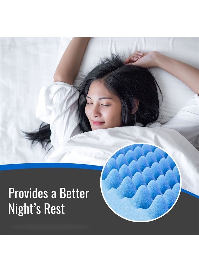 DMI - Foam Mattress Topper, Egg Crate Foam Pad, Mattress Pad and Bed Topper for Support, Air Circulation, Pressure Relief and Weight Distribution, Hospital Size Mattress, 33 x 72 x 3 - Image 1