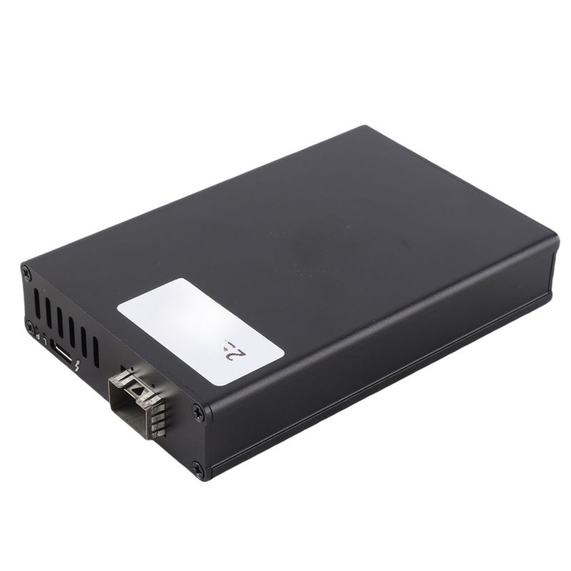 بطاقة شبكة محمولة 25G بطاقة شبكة USB4 واجهة ضوئية SFP عالية السرعة قابلة للتوصيل والاستخدام مباشرة من ذي الألومنيوم ثنائية المنافذ - Image 1