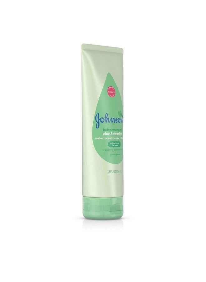 Johnson's Baby - Creamy Oil Aloe & Vitamin E 8 Fl. Oz (236 Ml) (Pack Of 2) - Image 1