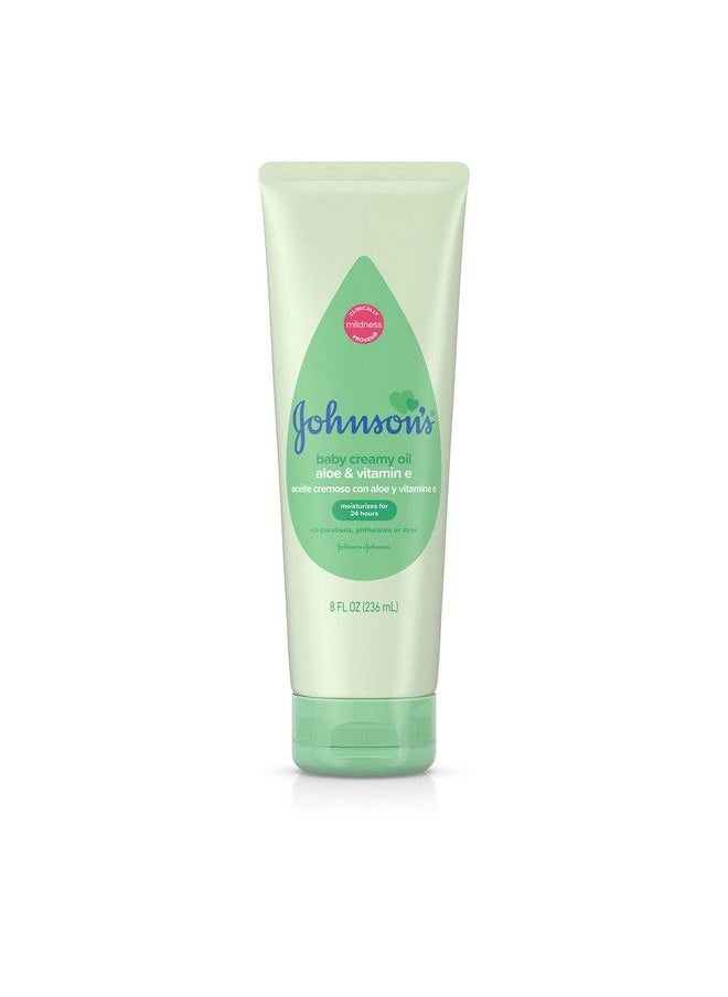 Johnson's Baby - Creamy Oil Aloe & Vitamin E 8 Fl. Oz (236 Ml) (Pack Of 2) - Image 1