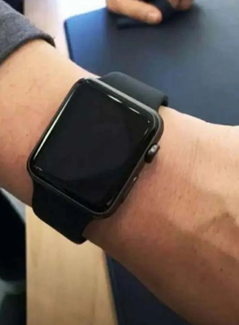TWEGGON Silicone Sport Band/Strap for Apple Watch All Series Compatible with 46mm/45mm/44mm/49mm Black - Image 4