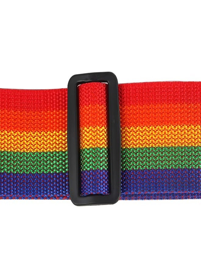 Dayish Luggage Strap | Luggage Belt for Suitcase & Trolley Bags | Travel Belt with Number Lock & Quick Release Adjustable Buckle for Suitcase (2, Rainbow) - Image 4