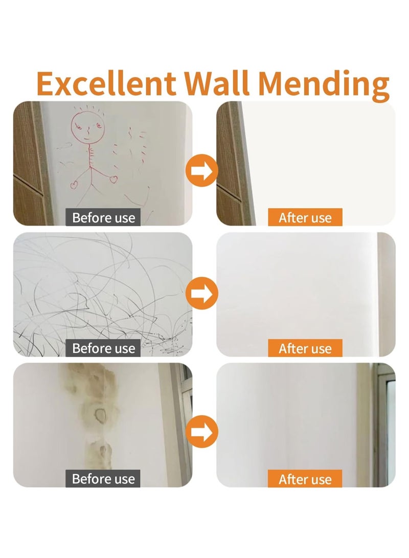 White Paint - for Effortless Cleaning & Pristine Walls,Small Roller Brush Repair Kit,Scratch & Yellowing Fixes, Water-Based, Ideal for Home Aesthetics Upgrade(500g, White)  - Image 3