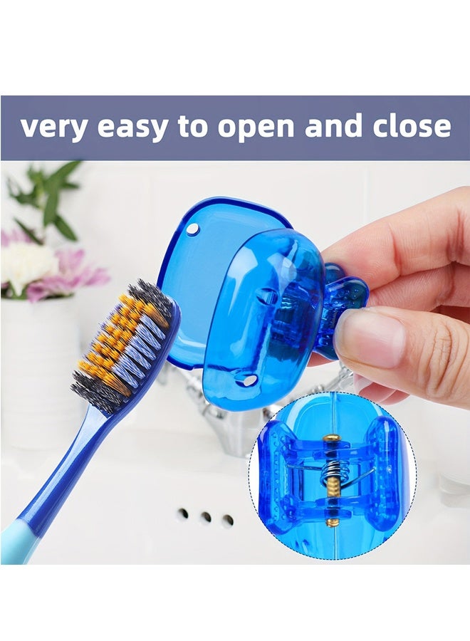 5 Pack Travel Toothbrush Head Covers, Plastic Protective Clip Caps Pod Case for Home, Travel, Camping, Bathroom, School & Business Use - Image 3