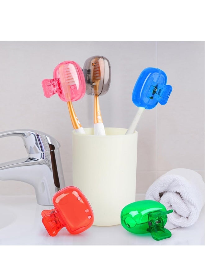 5 Pack Travel Toothbrush Head Covers, Plastic Protective Clip Caps Pod Case for Home, Travel, Camping, Bathroom, School & Business Use - Image 4