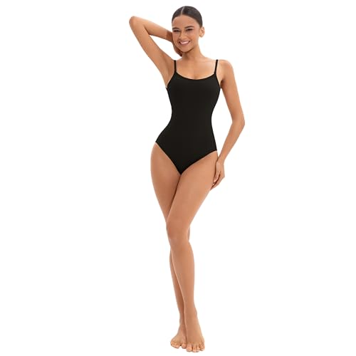 NEWCHAO Women's Ballet Backless Neck Tank Leotard, Dance Camisole Leotard with Adjustable Straps for Gymnastics Bodysuit Yoga - Image 4
