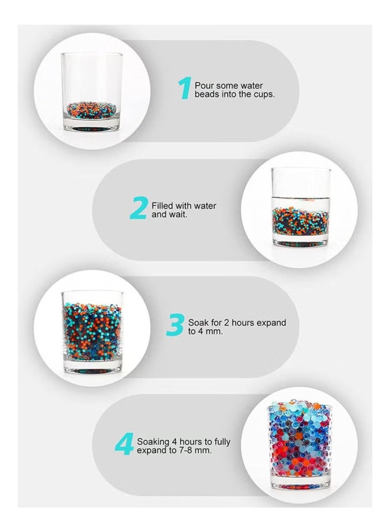 Water Bullets Beads Refill Ammo Water Balls Beads for Water Blaster Gun Toys, Non-Toxic Water-Based Balls Bullet Multicolour, 20,000 pcs  - Image 3