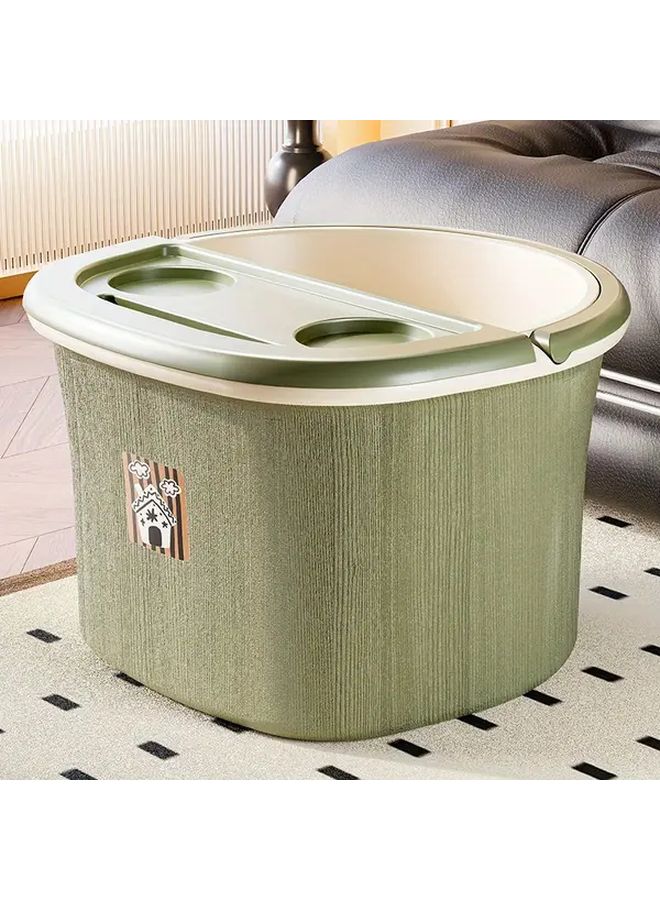 Brown Portable Foot Spa Bath Tub with Massage Rollers Easy Fill Design for Home Use - Image 2
