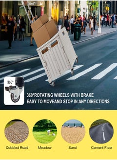 EzzySo Folding Multifunctional Car Portable Rolling Crate Trolley Shopping Cart Foldable Tool Box ,  Grocery Store, Office, Luggage etc  - Image 5