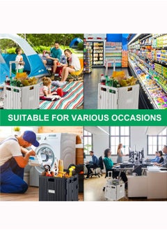 EzzySo Folding Multifunctional Car Portable Rolling Crate Trolley Shopping Cart Foldable Tool Box ,  Grocery Store, Office, Luggage etc  - Image 3