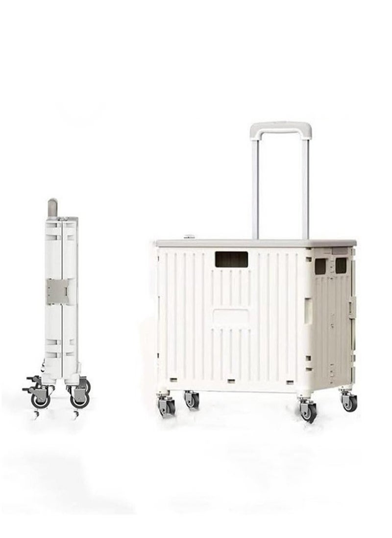 EzzySo Folding Multifunctional Car Portable Rolling Crate Trolley Shopping Cart Foldable Tool Box ,  Grocery Store, Office, Luggage etc  - Image 1